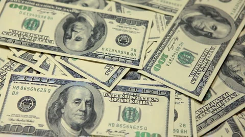 Money Counting, American Dollars, Rich Business Man Earning, US Currency, Bills Stock Footage