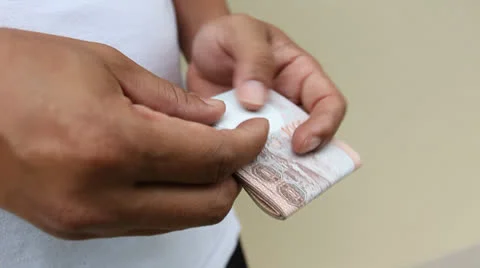 Money counting Vidéo 25132594