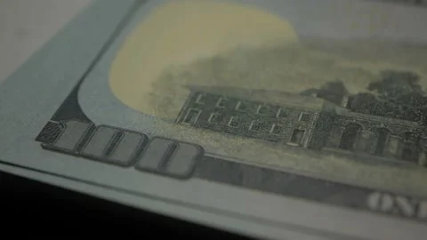 Money: Counting Hundreds Stock Footage 219809041