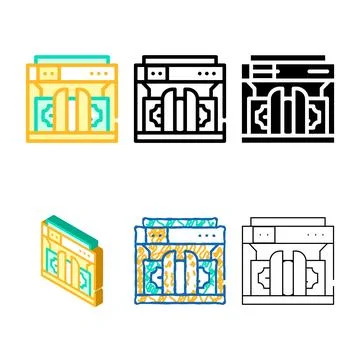 Money counting machine color icon clean vector Stock Illustration