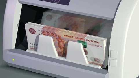 Money counting machine Stock-Footage 69750304