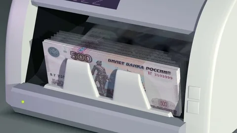 Money counting machine Vidéo 69750470