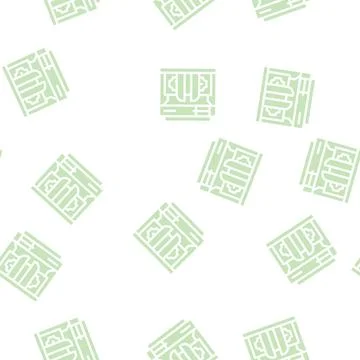 Money counting machine glyph vector seamless pattern イラスト素材