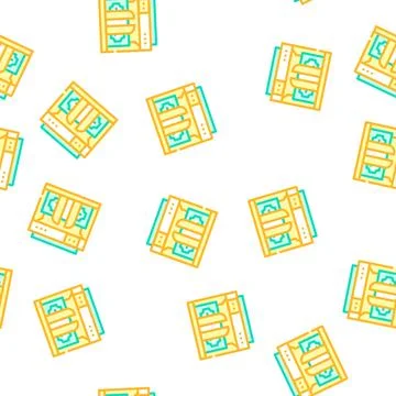 Money counting machine vector seamless pattern Stock Illustration