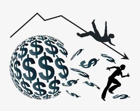 Money Crash Stock Illustration