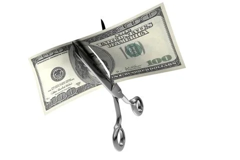 Money cut Stock Illustration