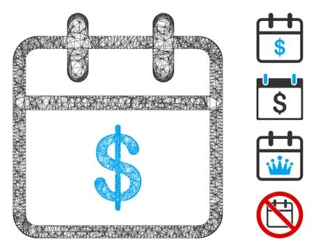 Money Day Web Vector Mesh Illustration Stock Illustration