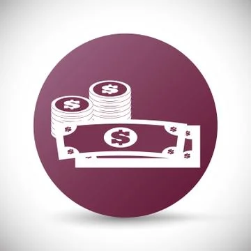 Money design. value icon. Flat illustration , vector Illustrazione stock