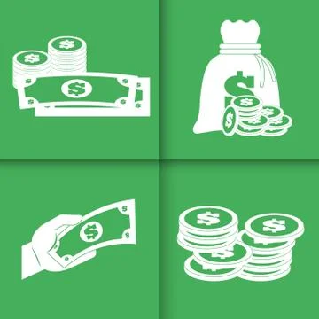 Money design. value icon. Flat illustration , vector Illustrazione stock