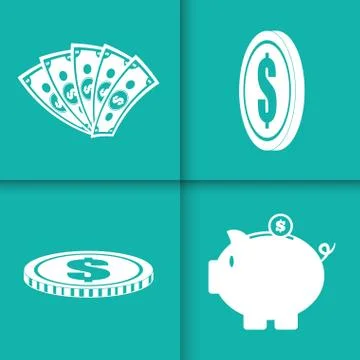 Money design. value icon. Flat illustration , vector Illustrazione stock
