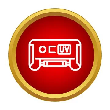 Money detector uv lamp checking counterfeit currency icon Stock Illustration