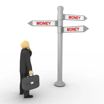 Money Direction Illustrazione stock