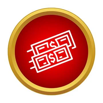 Money dollar bill notes finances icon button Stock Illustration