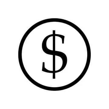 Money Dollar Coin Icon Vector Illustration Stock Illustration