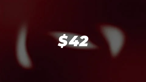 Money dollar counter displaying an increasing value from 0 to 100 on a Stock Footage 304492416