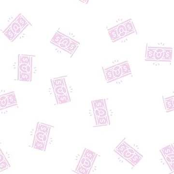 Money dollar glyph seamless pattern イラスト素材