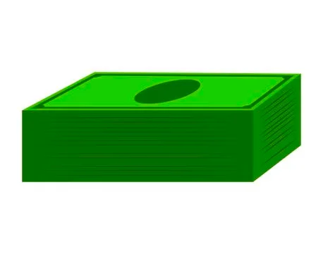 Money dollar note stack vector symbol icon design. Stock Illustration