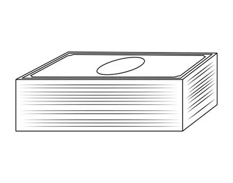 Money dollar note stack vector symbol icon design. Stock Illustration