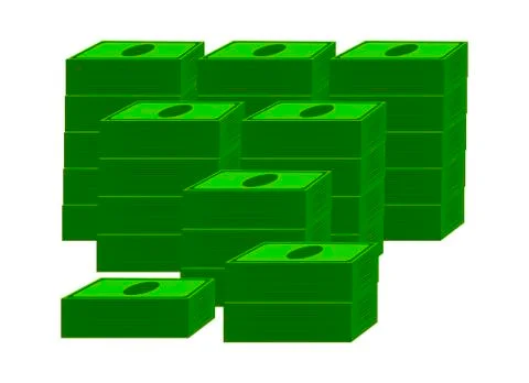 Money dollar note stack vector symbol icon design. Stock Illustration