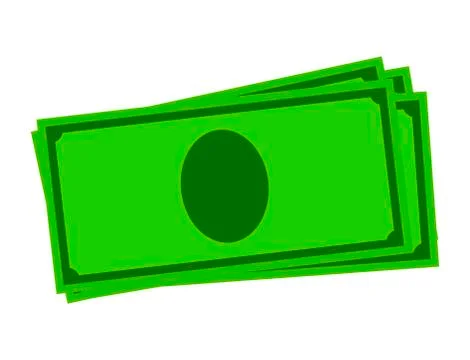 Money dollar note vector symbol icon design. Stock Illustration