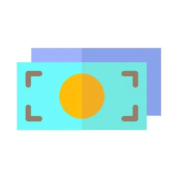 Money dollar payment e commerce flat icon logo. Stock Illustration
