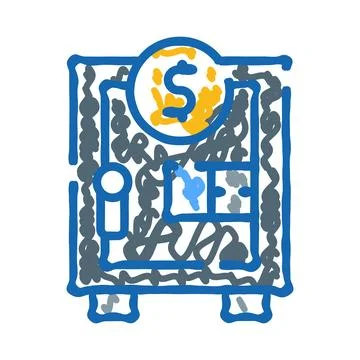 Money dollar safe box saving security concept Stockillustratie