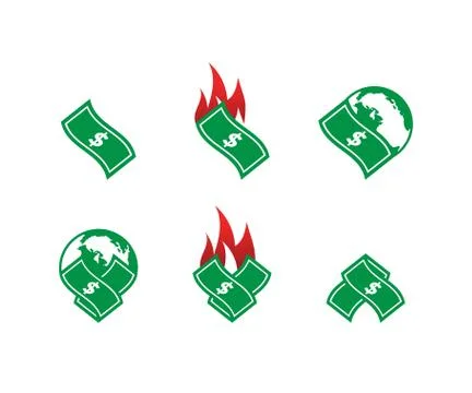 Money of dollar template collection vector set Stock Illustration