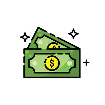 Money dollar vector logo Illustrazione stock