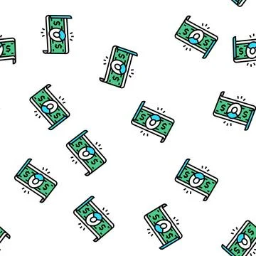 Money dollar vector seamless pattern イラスト素材