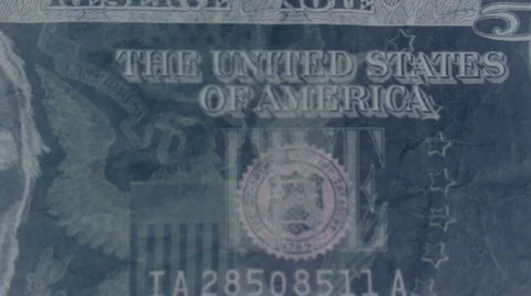 Money Dollars $1 $5 $10 $20 Macro Footage Видео 118315