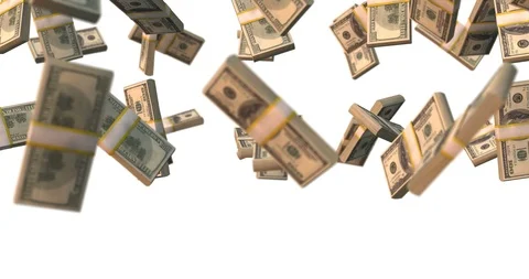 Money dollars falling Video stock 88151112