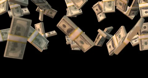 Money dollars falling Video stock 88151123