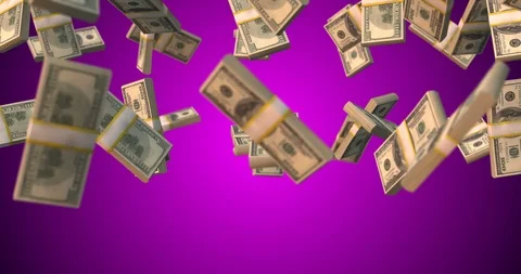 Money dollars falling Stock Footage 88151458