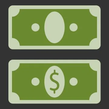Money dollars icon. Stack of dollar bills. Stock Illustration