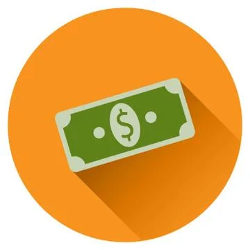 Money dollars icon. Stack of dollar bills. Stock Illustration