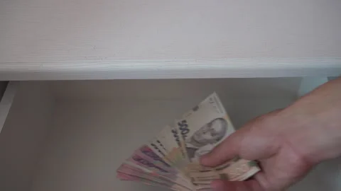 Money in the drawer Stock Footage 276486382