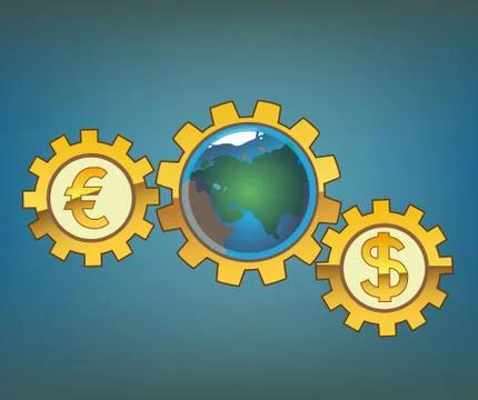 Money driven world Stock-Illustration