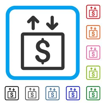 Money Elevator Framed Icon Illustrazione stock