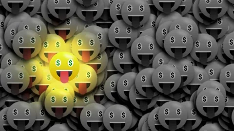 Money emoji Stock Footage 197530453