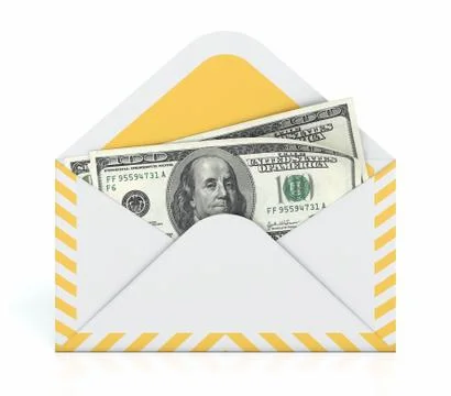 Money in envelope Stock Illustration