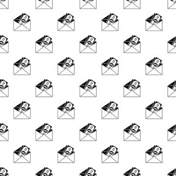 Money in envelope pattern seamless 스톡 일러스트