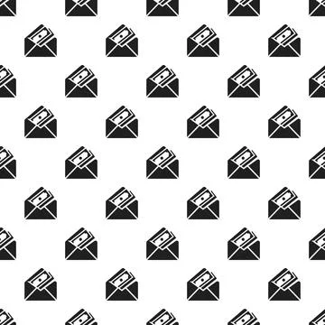 Money envelope pattern seamless Stock Illustration