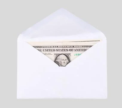 Money in envelope Foto stock