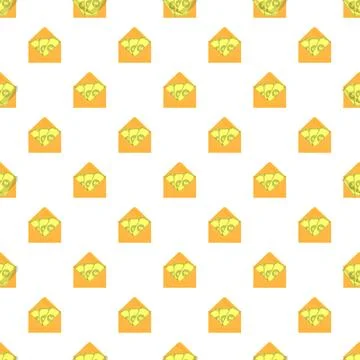 Money in envelope seamless pattern background Stockillustratie