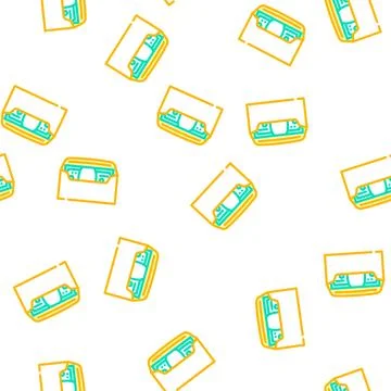 Money in envelope vector seamless pattern Stock Illustration