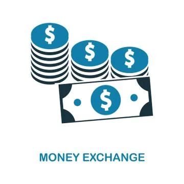 Money Exchange icon. Simple element illustration. Money Exchange pixel perfect Stock Illustration