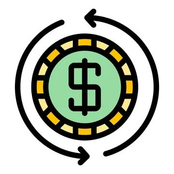 Money exchange icon vector flat Stock Illustration