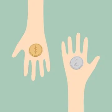 Money exchange Stock Illustration