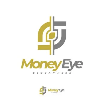 Money Eye logo vector, Creative Money logo design concepts, Letter S logo tem Stock Illustration