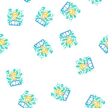 Money fall wealth boss vector seamless pattern Stock Illustration